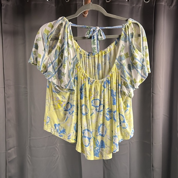 Yellow Floral Free People Top - Picture 5 of 5